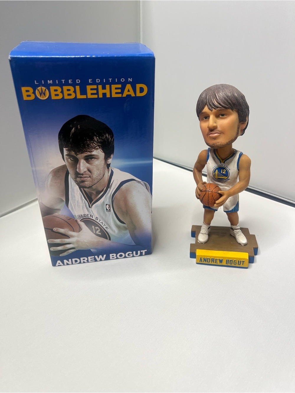 NIB New NBA Golden State Warriors Andrew Bogut Limited Edition Bobblehead Jersey